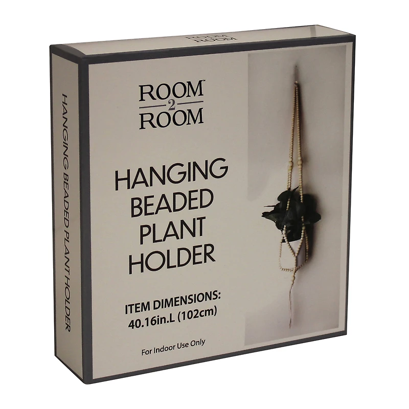 beaded plant holder 6in