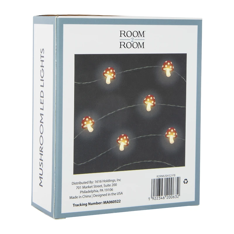 mushroom warm white LED fairy lights 12ft