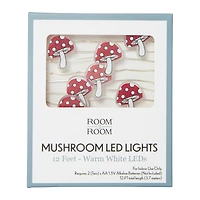 mushroom warm white LED fairy lights 12ft