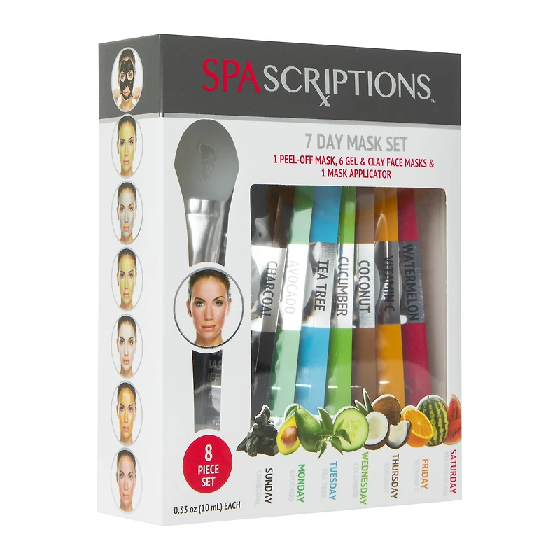 spascriptions™ 7-day mask set & applicator 8-pieces