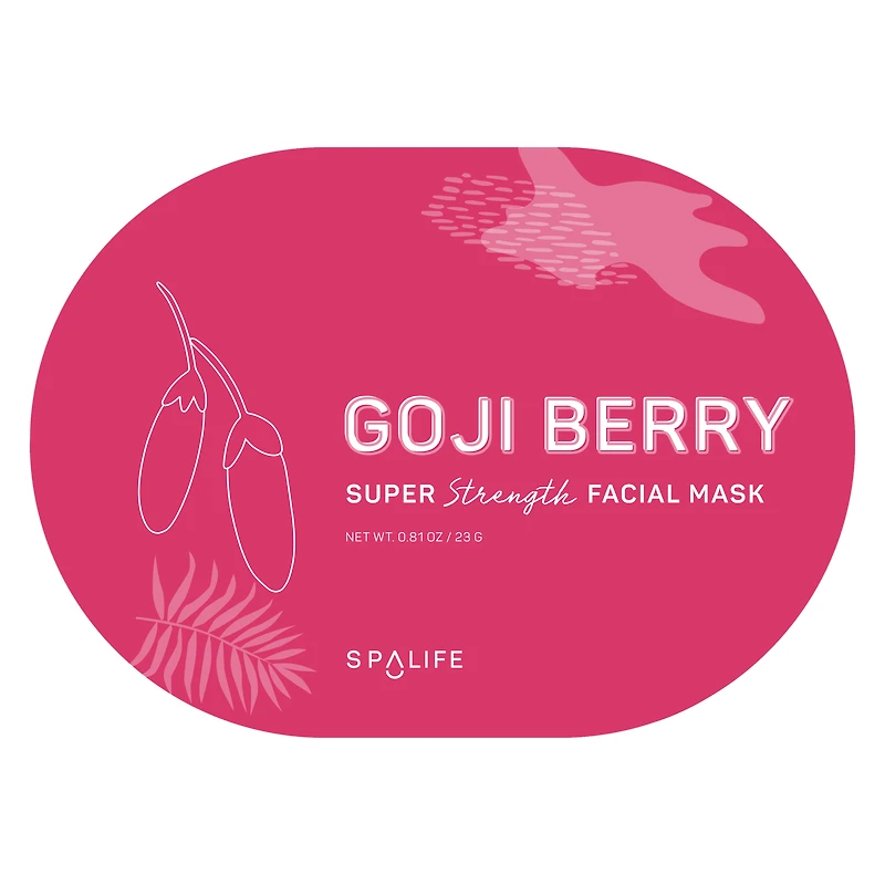 spa life™ goji berry face oval mask 0.81oz