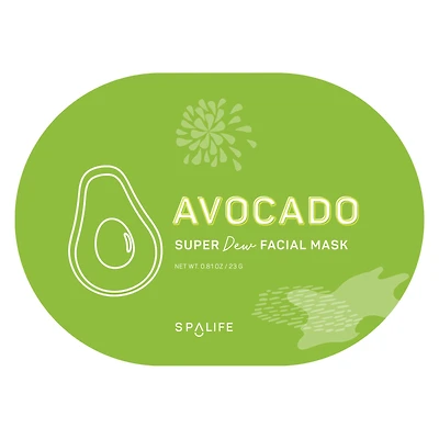 spa life™ avocado oval face mask 0.81oz