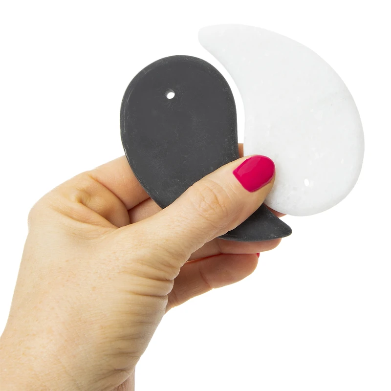 ying yang gua sha stones facial tool duo