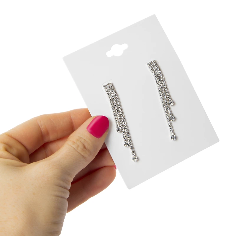 glam rhinestone dangle earrings