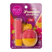eos® limited edition pumpkin everything lip balm sphere & stick 2-pack
