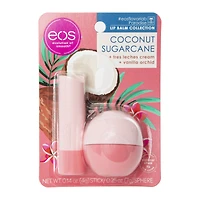 eos® coconut sugarcane lip balm sphere & stick 2-pack