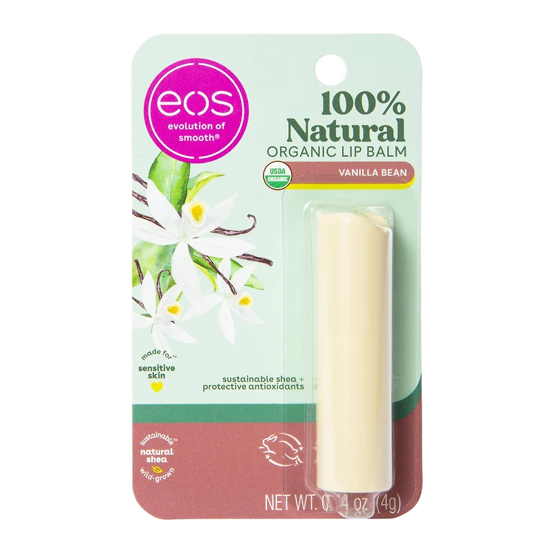 eos® 100% natural vanilla bean shea butter lip balm 0.14oz