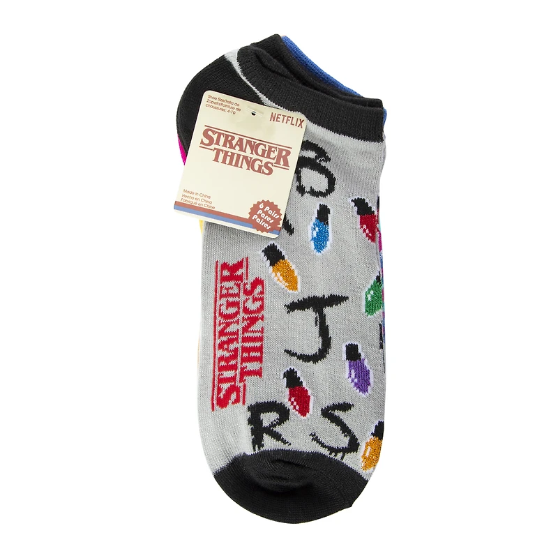 ladies stranger things™ ankle socks 6-pack