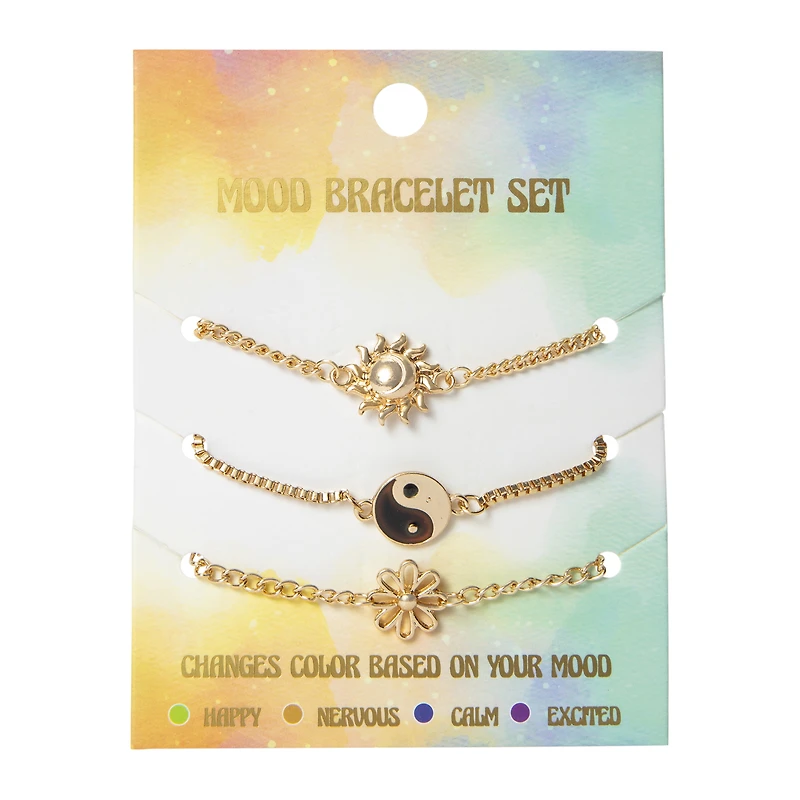 mood bracelet set 3-piece