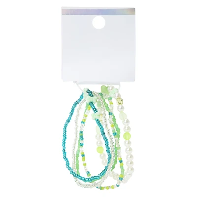 Beaded Bracelets 5-Pack - Green
