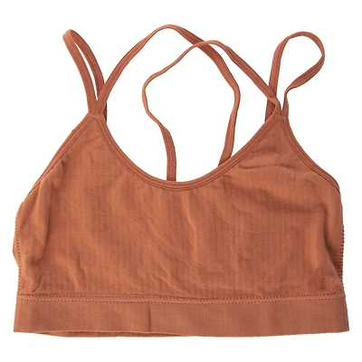 harvest orange ribbed bralette