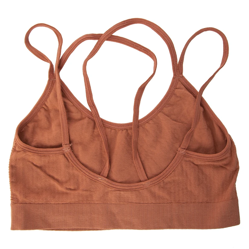 harvest orange ribbed bralette