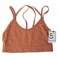 harvest orange ribbed bralette