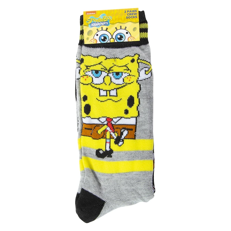 spongebob squarepants™ mens crew socks 2-pack