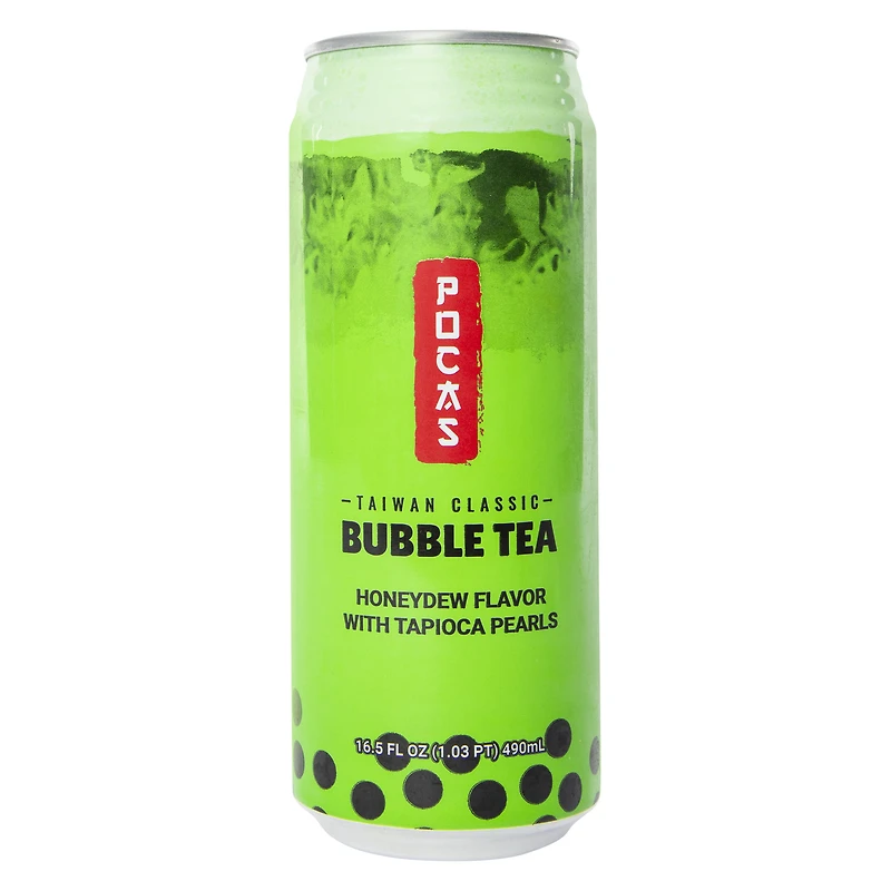 pocas taiwan classic honeydew flavor bubble tea 16.5 fl.oz