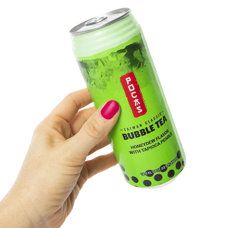 pocas taiwan classic honeydew flavor bubble tea 16.5 fl.oz