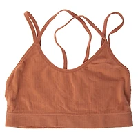 harvest orange ribbed bralette