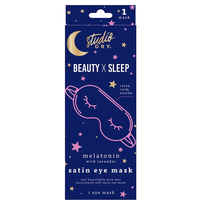 studio dry® beauty x sleep melatonin satin eye mask