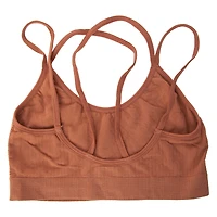 harvest orange ribbed bralette