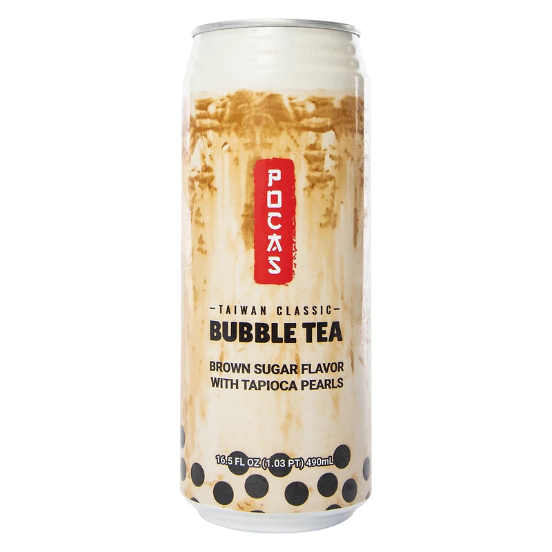 pocas taiwan classic brown sugar flavor bubble tea 16.5 fl.oz