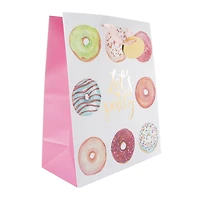 donut party large gift bag 12.75in x 10.5in