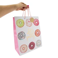 donut party large gift bag 12.75in x 10.5in
