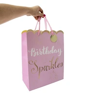 large magical party gift bag with scalloped edges 12.75in x 10.375in