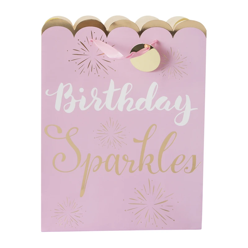 large magical party gift bag with scalloped edges 12.75in x 10.375in