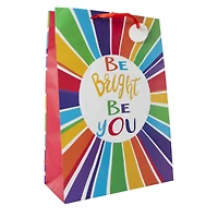 jumbo rainbow party gift bag 17.8in x 12.8in