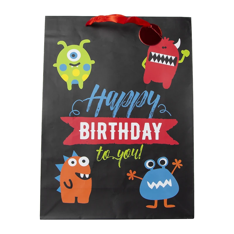 jumbo monster party gift bag 17.8in x 12.8in