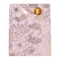 large pink floral gift bag 12.75in x 10.38in