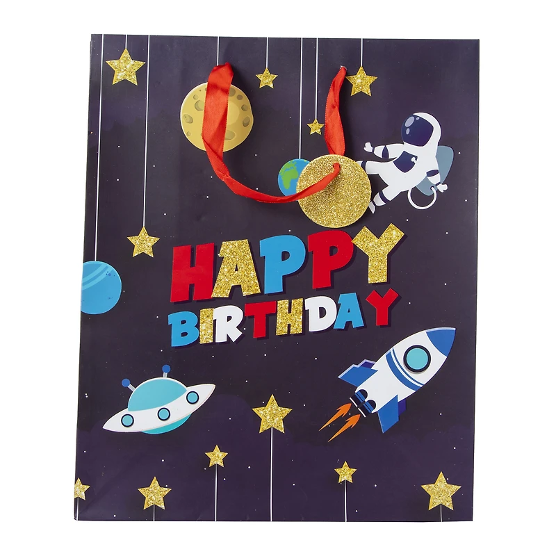 Large Moon & Stars Gift Bag 12.75in x 10.38in