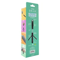 extendable streaming selfie kit with remote & LED light