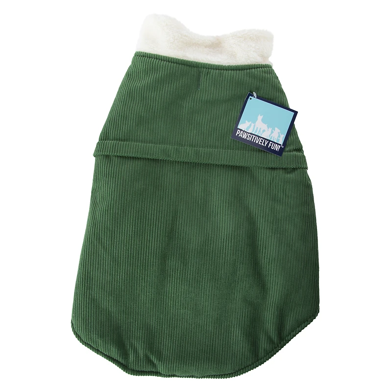 pink corduroy pet jacket