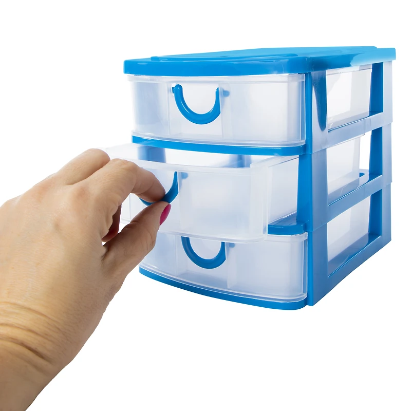 stackable 3-drawer mini organizer 7.5in