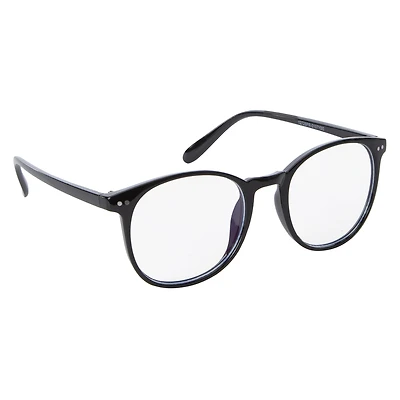 ladies rounded blue light blocking glasses