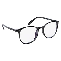 ladies rounded blue light blocking glasses