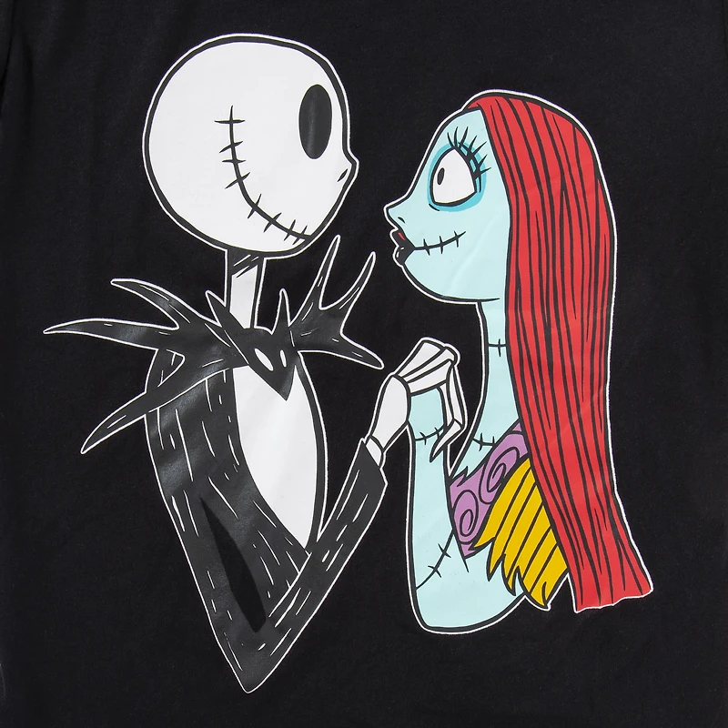 juniors Disney Tim Burton's The Nightmare Before Christmas Jack & Sally graphic tee