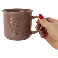 embossed ceramic zodiac mug