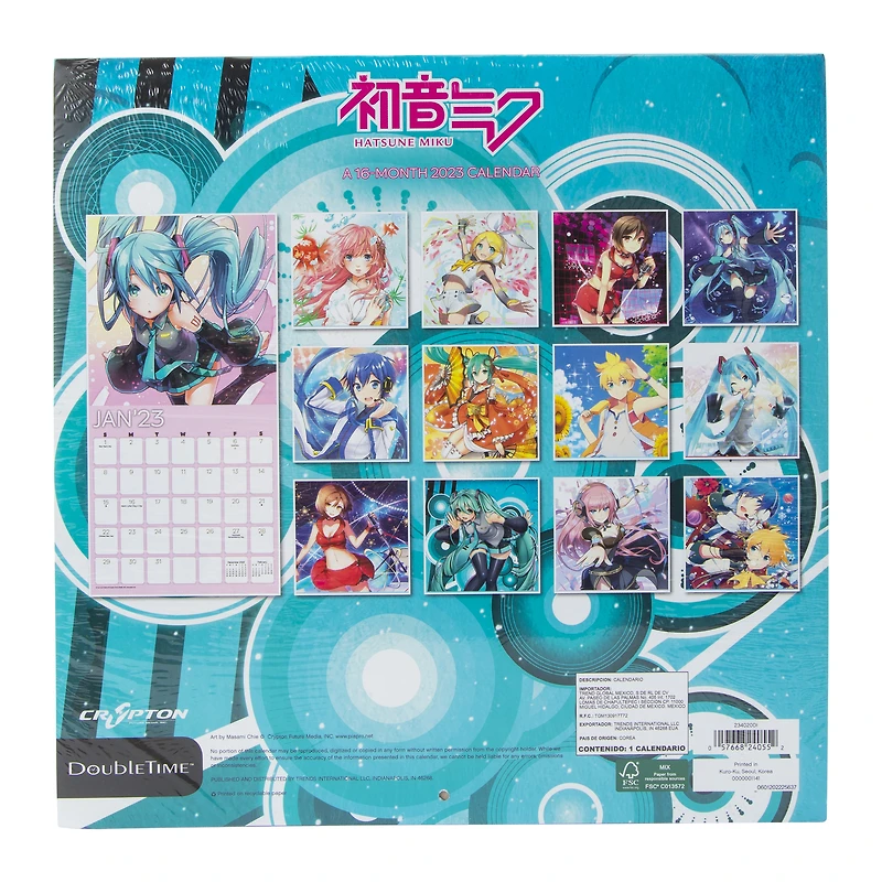 hatsune miku 16-month 2023 wall calendar