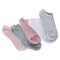 ladies marled soft ankle socks 5-pack, pastels