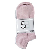ladies marled soft ankle socks 5-pack, pastels