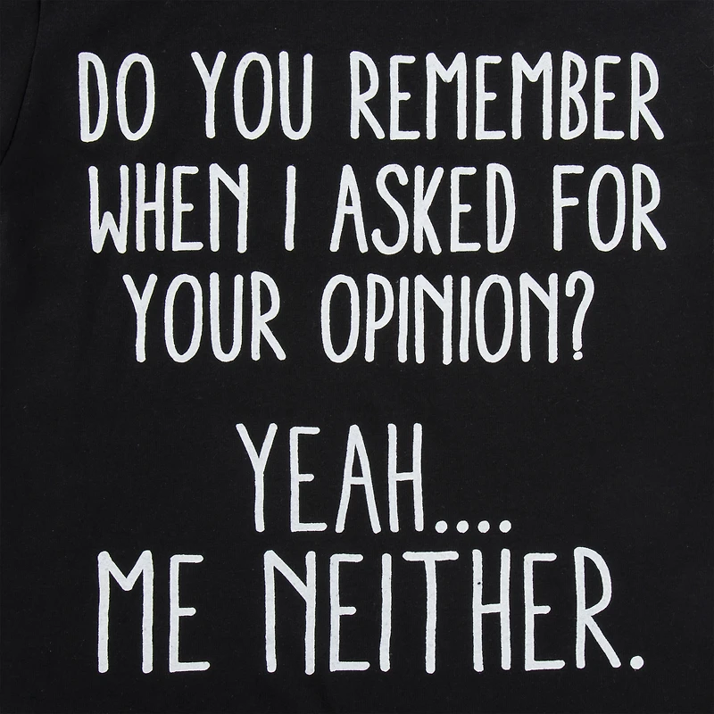 no opinion graphic tee