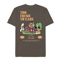 'too fresh to care' veggies graphic tee