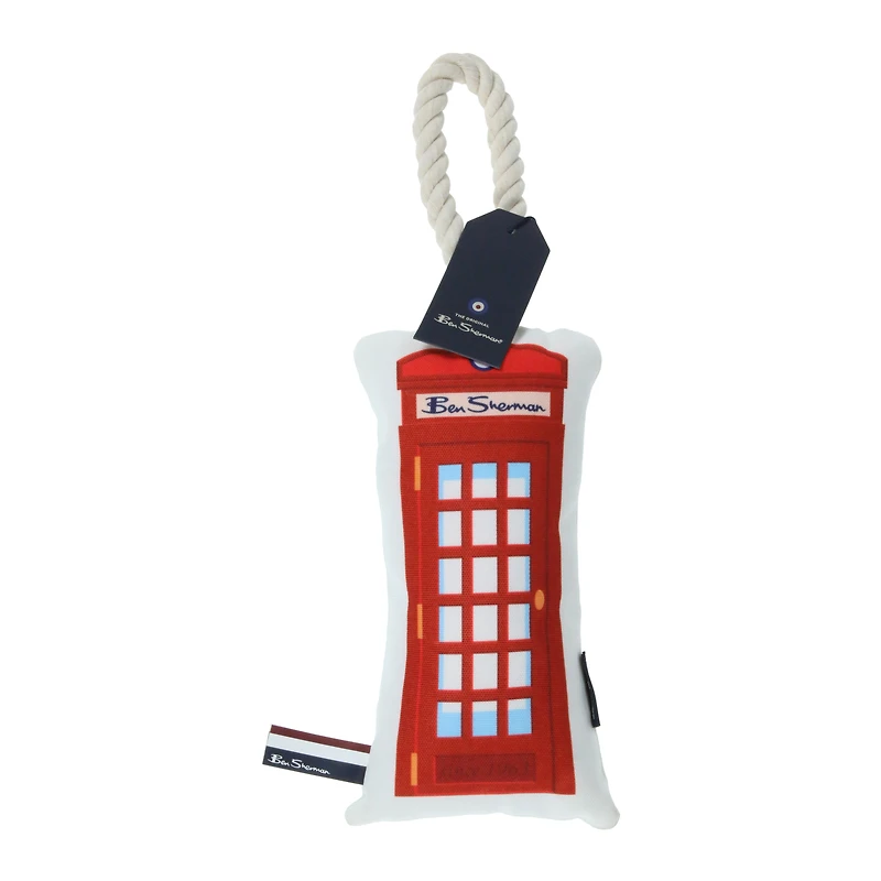 ben sherman® canvas phone booth dog toy 14in