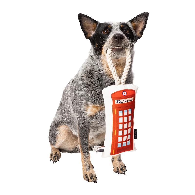 ben sherman® canvas phone booth dog toy 14in