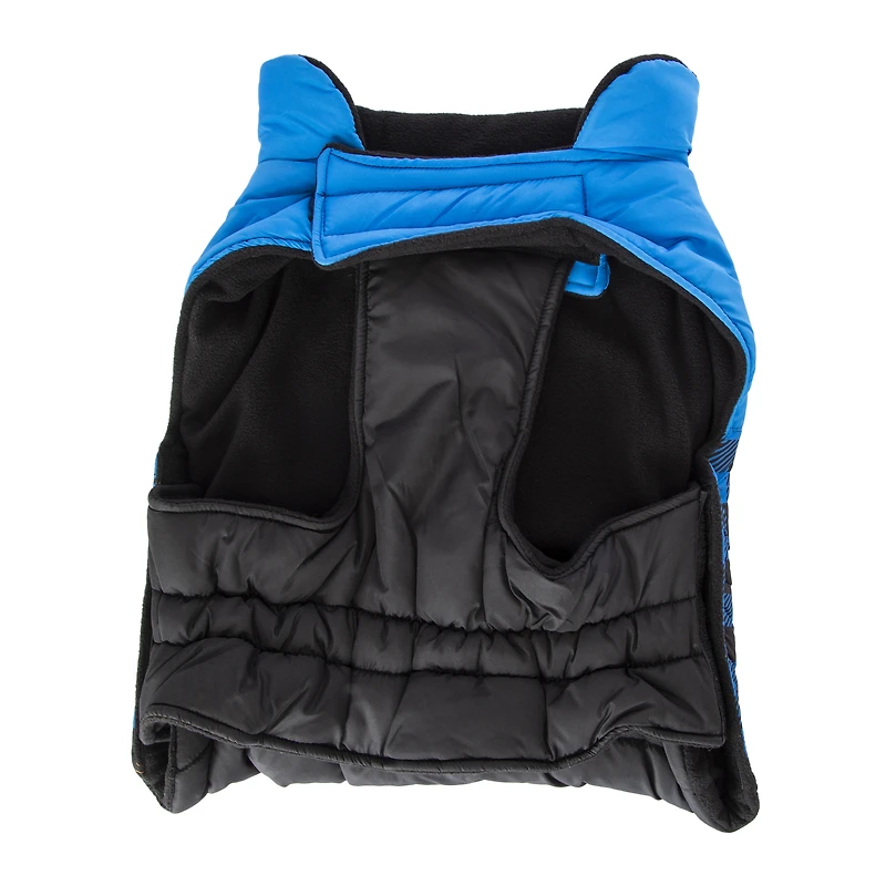 coleman® dog puffer jacket - blue plaid