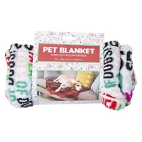 holiday plush pet blanket 30in x 40in