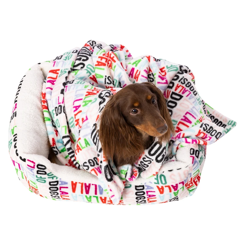 holiday plush pet blanket 30in x 40in