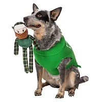 holiday plush long limb dog toy 12in x 3in